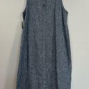 Sonoma  Blue Linen Cotton Blend Sleeveless Dress Medium M Photo 3