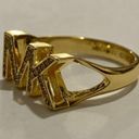 Michael Kors Gold-Tone Logo Ring Size 8 Photo 8