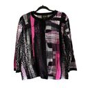 Bob Mackie Wearable Art purple graphic design cardigan women's size 1x Photo 0