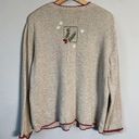 Croft & Barrow Vtg  Ice Skating Christmas Wool Angora Full Zip Sweater Women's L Photo 10