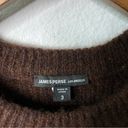 James Perse  Cashmere Brown Rib Raglan Crew Sweater Pullover Womens Size 3 / US L Photo 4