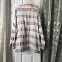 Old Navy boho 100% cotton oversized boyfriend button down shirt, women size XXL Photo 4