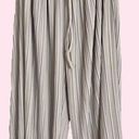 Missguided  Pleated Culottes Cropped Pants‎ Gauchos Gray Tie Elastic Waist Size 6 Photo 0