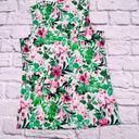 Tommy Bahama NEW  Golf Shirt Size XS White Green Pink Floral Sleeveless 1/4 Zip Photo 8