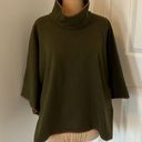 Tuckernuck  Piper Funnel Neck Trimmed Poncho Olive Photo 1