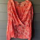 BCBGMAXAZRIA Top Womens XS Silk Hi Low Kimono Sleeve Flowy Lightweight Blouse Photo 0