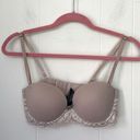 Natori  Beige Padded Demi Lace Bra ~ EUC Women’s Size 34B Photo 0