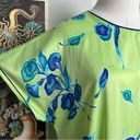 Natori  Vintage Floral Green Blue Maxi Dress size Large Photo 3