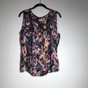 Notations  Black Floral Tank Size Size Large Photo 29