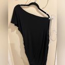 Torrid  Size 1x BLACK ONE-SHOULDER SHORT SLEEVE RUCHED BODYCON DRESS Photo 3