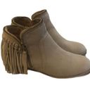 DV by Dolce Vit Dolce Vita Fringe Beige Suede Zip Up Booties Photo 0