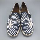 Olukai  Shoes Womens 7 Pehuea Pai Slip On Sneakers Blue White Canvas Stripe Low Photo 2