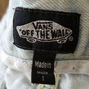 Vans  Off The Wall Distressed Pale Blue Jean's Size 1 Photo 2