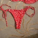 Red White Floral Bikini XS Underwire Bra Photo 2