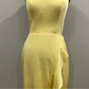 La Femme Flutter Slit Trumpet Gown 28294 in Pale Yellow 10 NWOT Photo 4