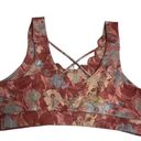 Anthropologie  Daily Practice Allie Sports Bra Floral Size Large Scalloped Photo 2