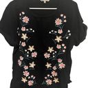 Luna Sol and  black short sleeve flower print shirt size 1x Photo 0