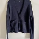 J.Crew black relaxed fit cardigan with pockets classic comfy chic Photo 1