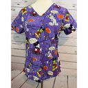 Disney  Scrub Top XS Halloween Trick or Treat Nursing Mickey Mouse Extra Small Photo 1