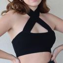 Peppermint TWIST HALTER TOP BLACK Photo 0