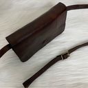 Vera Pelle  Dark Brown Genuine Leather Flap Crossbody Bag Photo 7