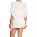 Elan  White Tie Front Beach Coverup Lace Detail Photo 1