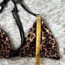 Good American 26.  Hi-Hi Tanga Reversible Bikini Top in leopard size 1 Photo 4