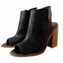 Kelsi Dagger KDB  Bootie Mason Black Leather Perforated Block-Heel Sandal Size 7 Photo 5