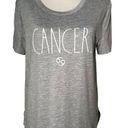 Rae Dunn  Zodiac‎ Sign Cancer PJ Top Gray Short Sleeve Soft Womens Size XL Photo 0