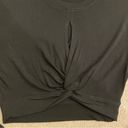 BCBGMAXAZRIA BCBG Long Sleeve Twist Front Crop Top, Black, Size XS, EUC Photo 1