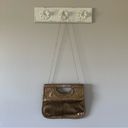 Big Buddha  Metallic Bronze Whipstitch Fold-over Clutch Crossbody Bag Photo 2