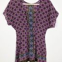 Anthropologie Fei Silk Abstract Bohemian Floral Dolman Sleeve Tunic Top Size S Photo 0