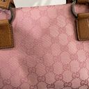 Gucci Pink GG Canvas And Leather Trim Handbag Vintage Photo 7