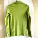 Daily Sports Turtle Neck Pullover Sweater Ribbed Knitted Neon Green Medium Photo 3