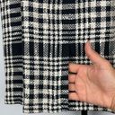 Peter Nygard  Black Cream Checked Plaid Tweed Pencil Skirt Photo 4