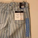 Nine West NWT Women’s  striped denim capris chrystie cropped jeans blue white Photo 1