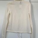 H&M Divided ribbed tie front off-white cardigan size Small NWT Photo 4