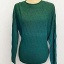 cj banks  Women's Size 1X Long Sleeve Sweater Green Knit Pullover Office Photo 0