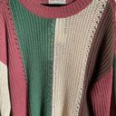 Band of Gypsies  Rosa Color Block Sweater Size S Photo 2