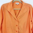 Coldwater Creek  Women's Button Front Cotton Check Shirt Orange Size XL Photo 2