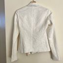 Vince  Cream TEXTURED ZIPPER FRISE asymmetrical JACKET $425  sz XXS Photo 10