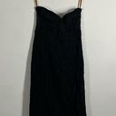 Fame and Partners  Mariposa Black Lace Strapless Midi Dress Size 2 Photo 2