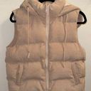 Peach puffer vest with hood Size XS Photo 0