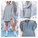 Nasty Gal  Oversized Polo Style Sweatshirt Mini Dress Long Sleeves Blue Size US6 Photo 1