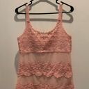 Poof! Pink Lace Tank Top Photo 0