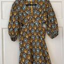 Alexis Orissa Cutout Mini Dress Womens Size Large Yellow V-Neck Puff Sleeve Photo 6