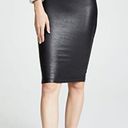 Spanx Faux Leather Pencil Skirt Very Black High-Waist Shiny Stretchy Edgy Midi Photo 4