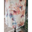 fab'rik  Women's Beige Floral Polyester Scoop Neck Sleeveless Casual Top Blouse S Photo 2