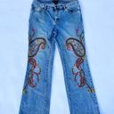 Willi Smith Willi‎ Smith Women's Flare Embroidered Jeans |Size 12 Photo 0