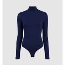 Hill House  The Luna Navy Mockneck Long Sleeve Bodysuit Size Small Photo 7